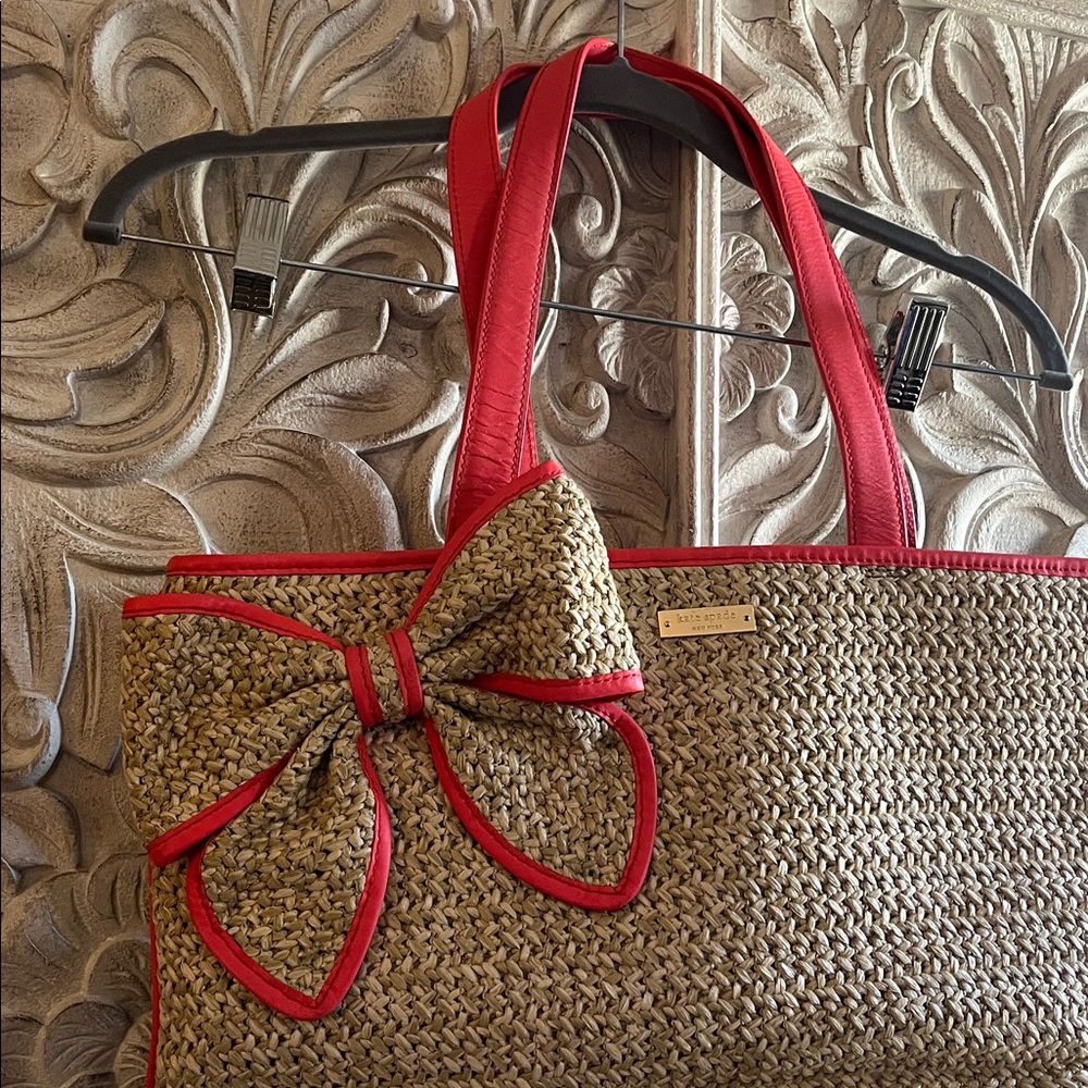 Kate Spade Raffia Tote Bag - Picture 2 of 6